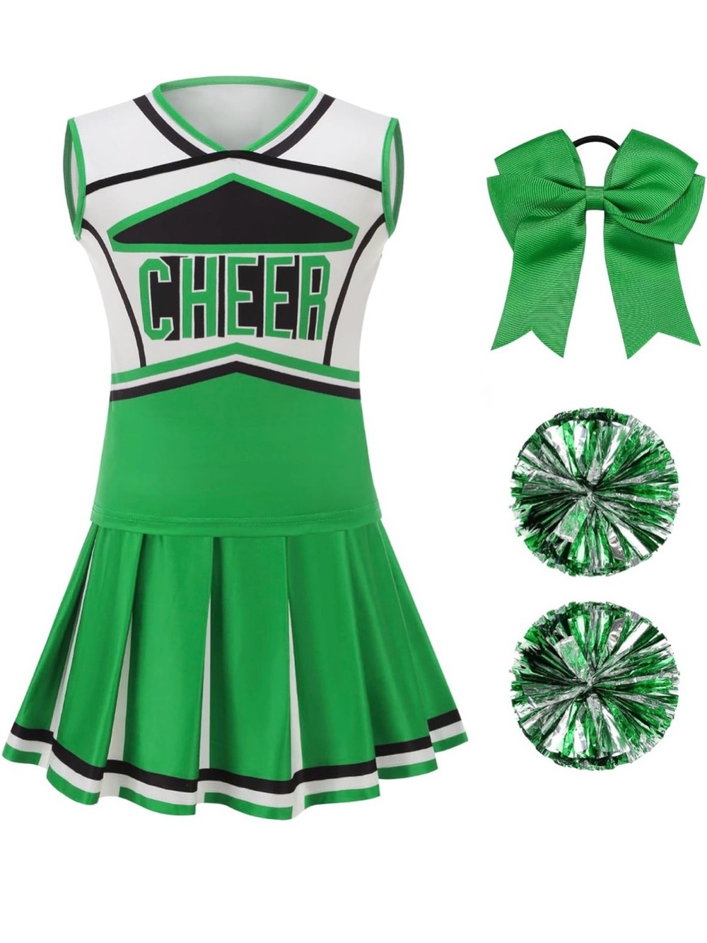 Women's Adult Classic Cheerleading Costume Set, 4 Piece